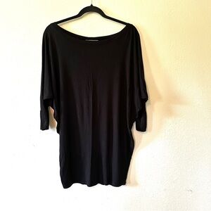 3/4 Sleeve Black Top
